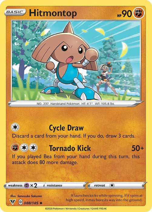 Hitmontop (088/185) [Sword & Shield: Vivid Voltage] - for just $0.10! 