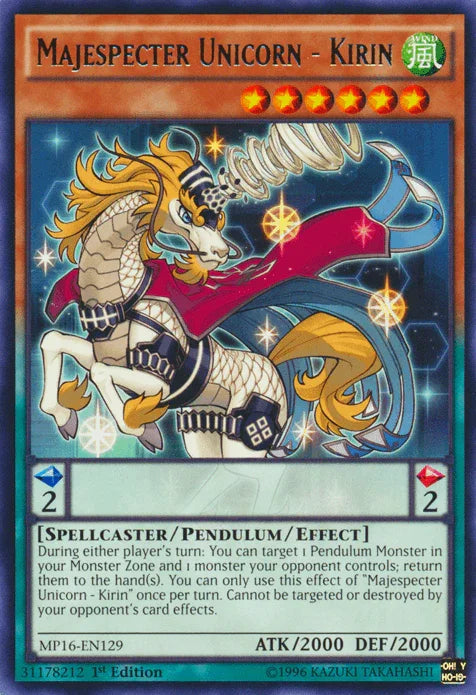 Majespecter Unicorn - Kirin [MP16-EN129] Rare - for just $0.15! 