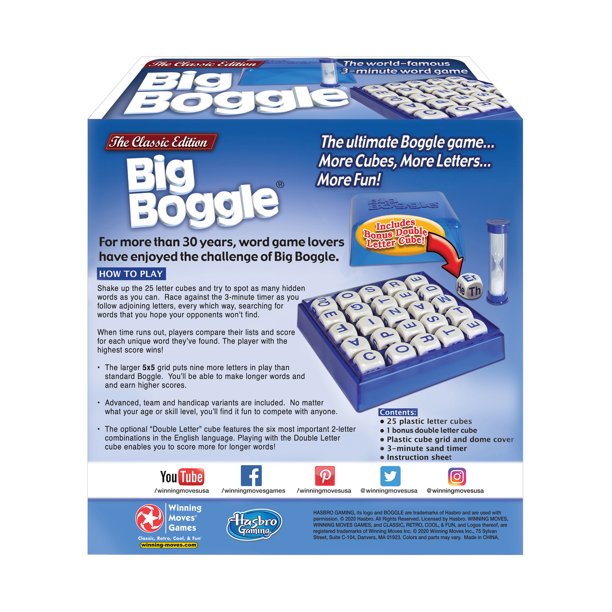 Big Boggle - The Classic Edition - for just $19.99! 