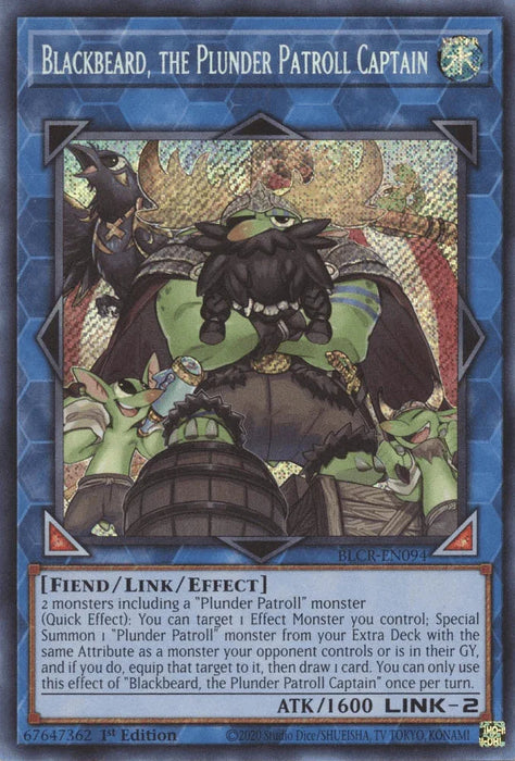 Blackbeard, the Plunder Patroll Captain [BLCR-EN094] Secret Rare - for just $0.10! 
