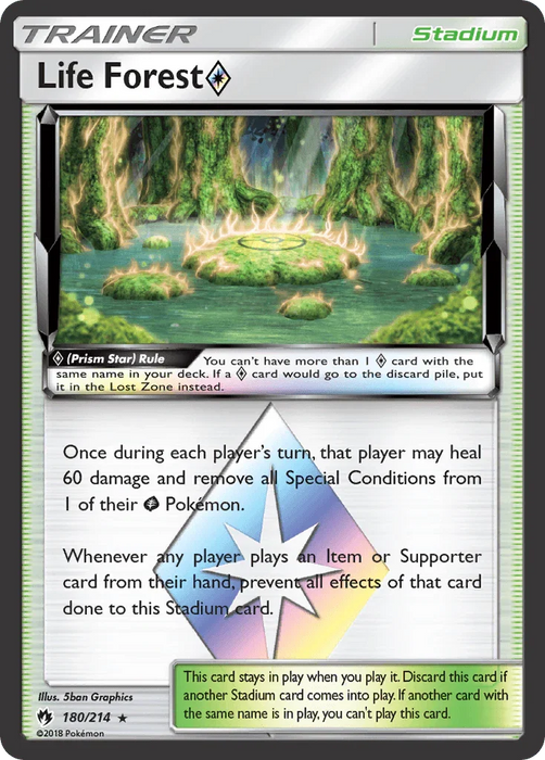 Life Forest (180/214) (Prism Star) [Sun & Moon: Lost Thunder] - for just $0.35! 