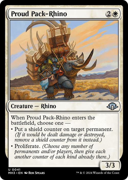 Proud Pack-Rhino (MH3-041) - Modern Horizons 3 - for just $0.05! 