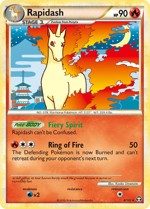 Rapidash (8/102) [HeartGold & SoulSilver: Triumphant] - for just $7.10! 