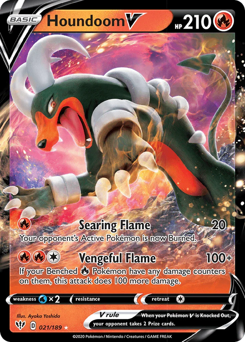 Houndoom V (021/189) [Sword & Shield: Darkness Ablaze] - for just $0.65! 