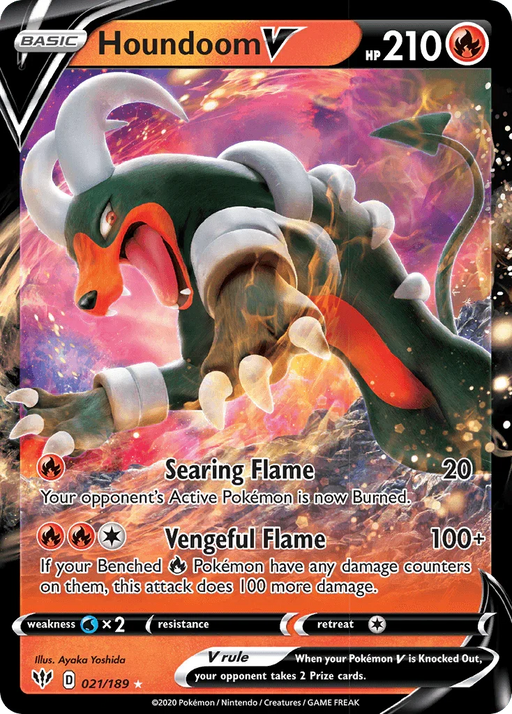 Houndoom V (021/189) [Sword & Shield: Darkness Ablaze] - for just $0.65! 