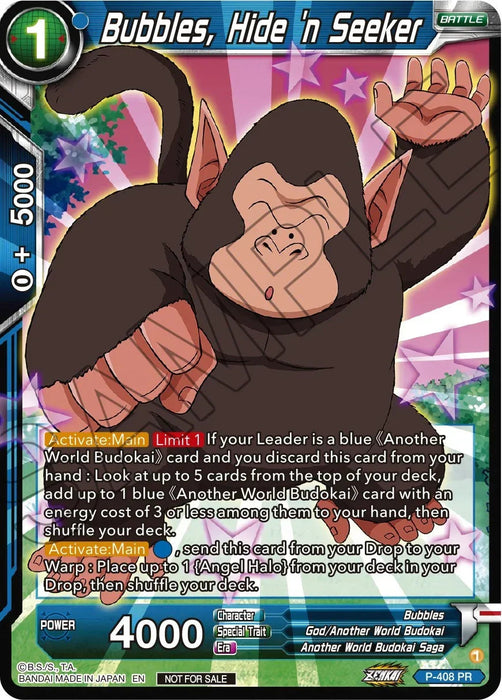 Bubbles, Hide 'n Seeker (Zenkai Series Tournament Pack Vol.1) (P-408) [Tournament Promotion Cards] - for just $1.05! 