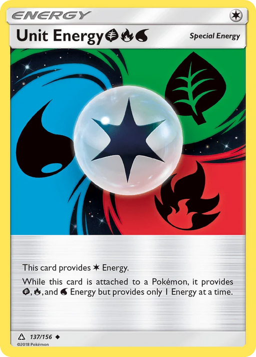 Unit Energy (137/156) (Grass, Fire, Water) [Sun & Moon: Ultra Prism] - for just $0.25! 