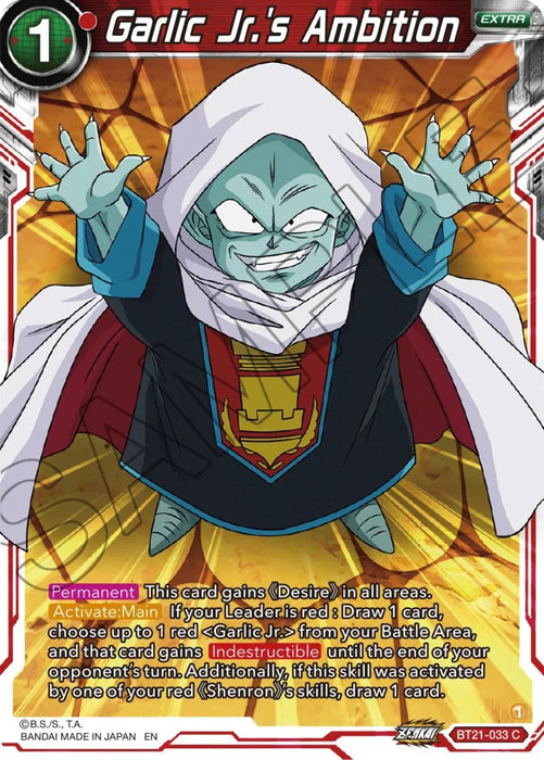 Garlic Jr.'s Ambition (BT21-033) [Wild Resurgence] - for just $0.10! 