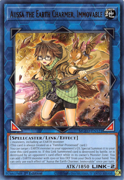Aussa the Earth Charmer, Immovable [MGED-EN121] Rare - for just $0.10! 