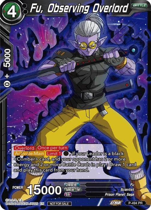 Fu, Observing Overlord (Zenkai Series Tournament Pack Vol.3) (P-494) [Tournament Promotion Cards] - for just $0.75! 
