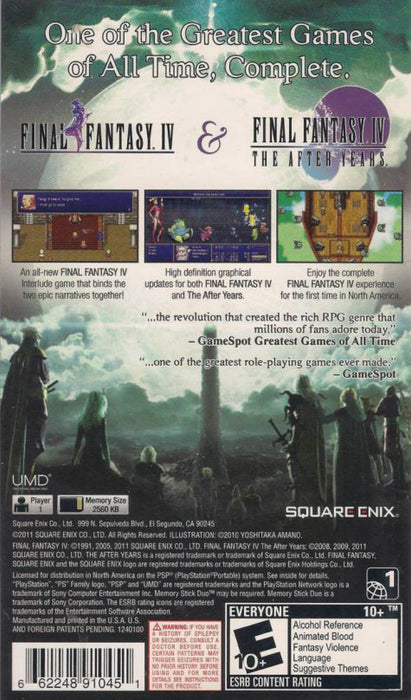 Final Fantasy IV: The Complete Collection – PlayStation Portable (PSP) - for just $32.99! 