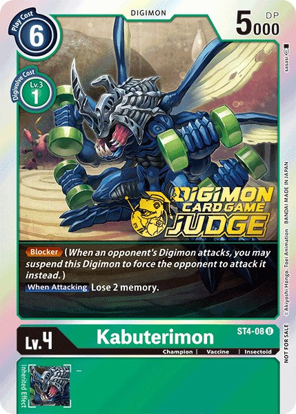 Kabuterimon [ST4-08] (Judge Pack 1) [Starter Deck: Giga Green Promos] - Just $0.20! Shop now at Retro Gaming of Denver