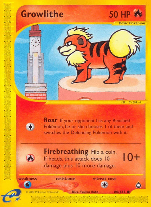 Growlithe (80/147) [Aquapolis] - for just $10.85! 