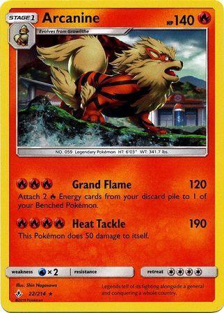 Arcanine (22/214) (Cosmos Holo) [Sun & Moon: Unbroken Bonds] - for just $6.55! 