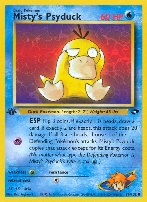 Misty's Psyduck (90/132) [Gym Challenge 1st Edition] - Just $1.20! Shop now at Retro Gaming of Denver