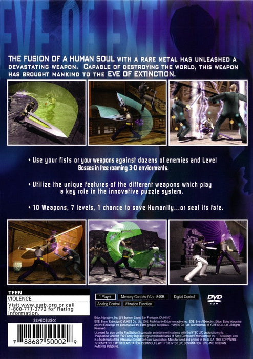 Eve of Extinction – PlayStation 2 (PS2) - for just $9.99! 