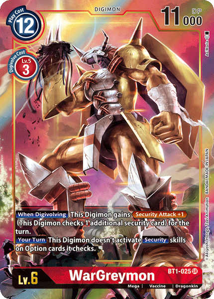 WarGreymon [BT1-025] (Alternate Art) [Release Special Booster Ver.1.0] - Just $1.60! Shop now at Retro Gaming of Denver