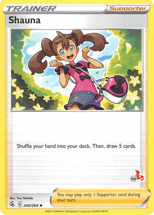 Shauna (240/264) (Cinderace Stamp #59) [Battle Academy 2022] - for just $0.10! 