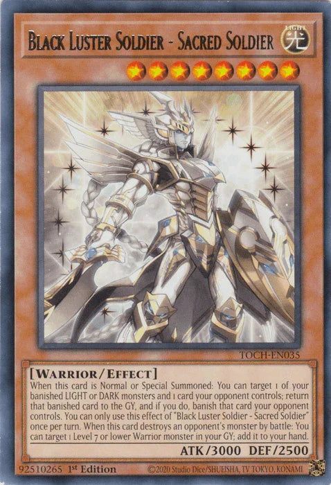 Black Luster Soldier - Sacred Soldier [TOCH-EN035] Rare - for just $0.10! 
