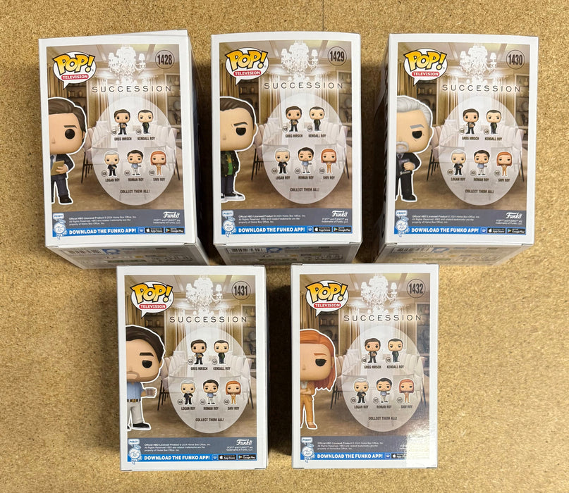 Funko Pop! Television Roman Logan Shiv Kendall & Greg Hirsch Succession Set Of 5 - for just $50! 