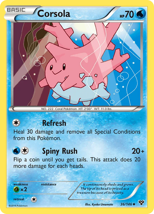Corsola (36/146) [XY: Base Set] - for just $0.15! 