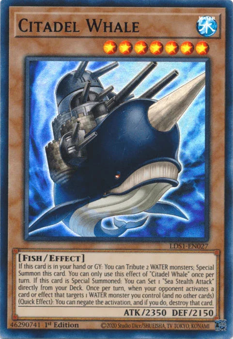 Citadel Whale (Blue) [LDS1-EN027] Ultra Rare - for just $0.15! 