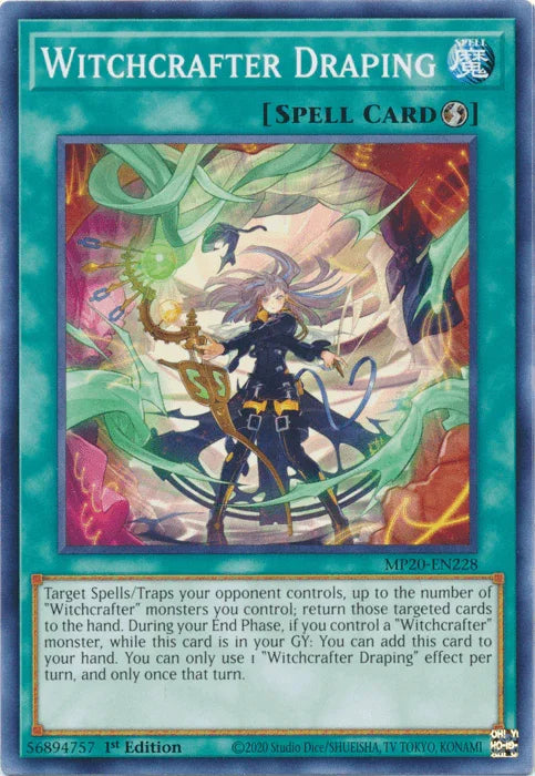 Witchcrafter Draping [MP20-EN228] Common - for just $0.15! 