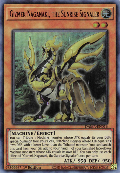 Gizmek Naganaki, the Sunrise Signaler [DAMA-EN016] Ultra Rare - for just $0.20! 