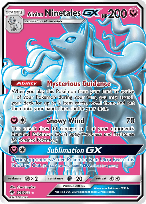 Alolan Ninetales GX (205/214) [Sun & Moon: Lost Thunder] - for just $13.20! 