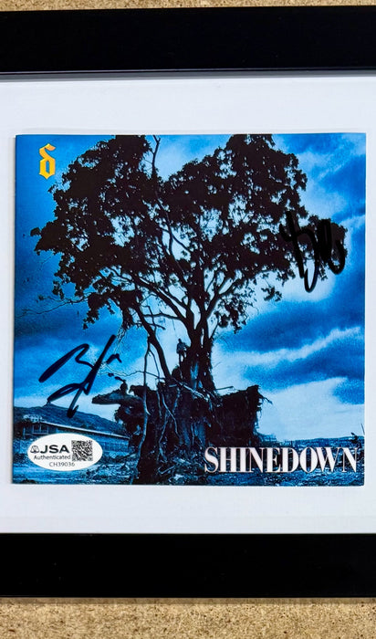 Shinedown (Brent Smith & Barry Kerch) Signed Leave A Whisper Framed CD JSA COA - for just $175! 