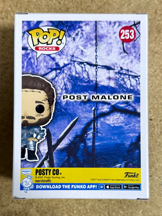Post Malone Signed Vaulted Knight Armor (Circles Music Video) Funko Pop! #253 With JSA COA - for just $225! 
