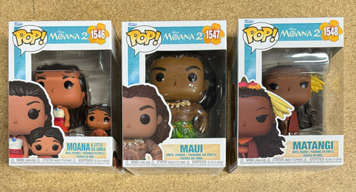 Funko Pop! Disney Moana & Little Sis Simea, Maui & Matangi “Moana 2” Set Of 3 - for just $40! 