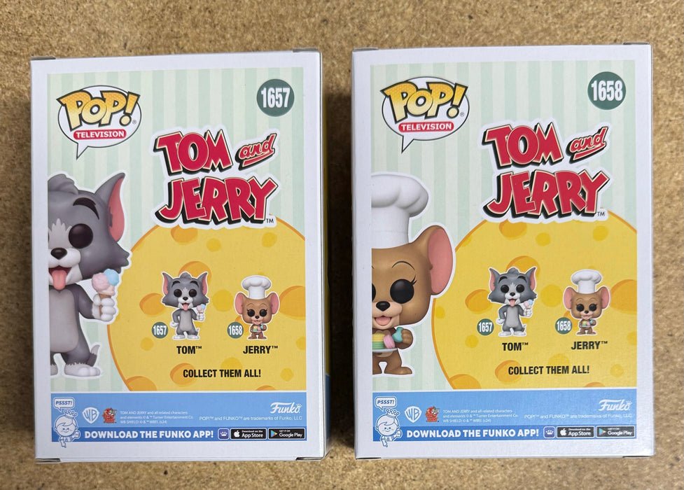 Funko Pop! Animation Tom & Jerry With Cookies & Ice Cream #1657 #1658 Set Of 2 - for just $25! 