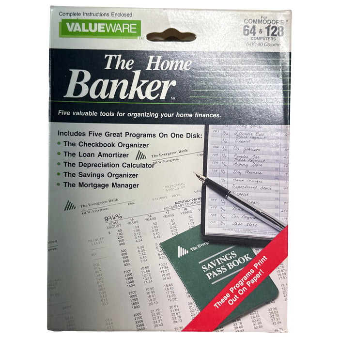 The Home Banker - Commodore 64/128 - for just $9.99! 