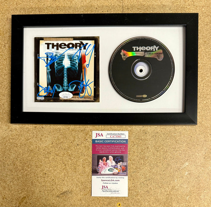 Theory Of A Deadman Complete Band Signed Scars & Souvenirs Framed CD Booklet With JSA COA - for just $120! 