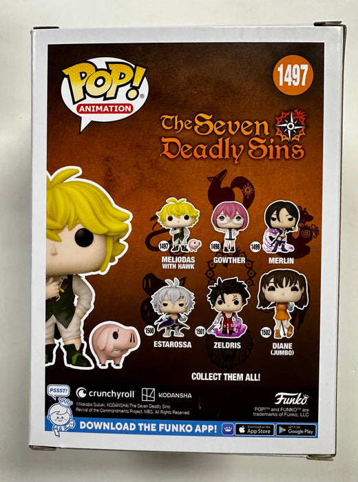 Funko Pop Animation Meliodas With Hawk #1497 Seven Deadly Sins Captain 2023 - for just $13! 