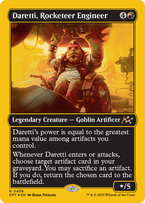 Daretti, Rocketeer Engineer (DFT-458) - Aetherdrift Foil - for just $0.39! 
