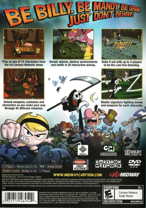 The Grim Adventures of Billy & Mandy – PlayStation 2 (PS2) - for just $0! 
