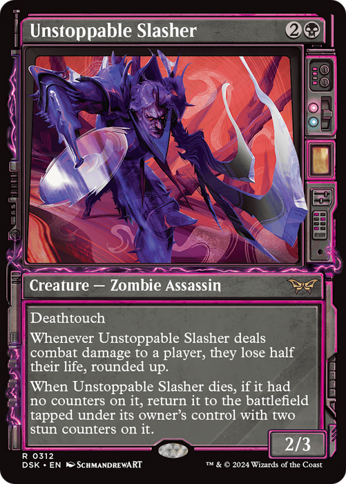 Unstoppable Slasher (DSK-312) - Duskmourn: House of Horror: (Showcase) Foil - for just $2.04! 