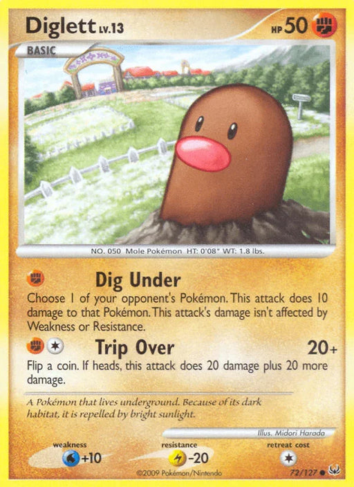 Diglett (72/127) [Platinum: Base Set] - for just $0.20! 