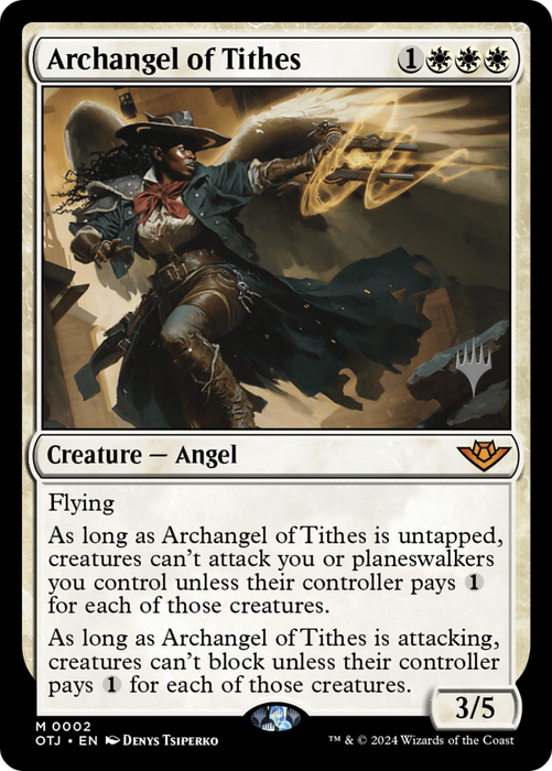 Archangel of Tithes (PPOTJ-002) - Outlaws of Thunder Junction Promos - for just $1.37! 