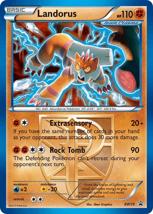 Landorus (BW79) (Team Plasma) [Black & White: Black Star Promos] - for just $45.60! 