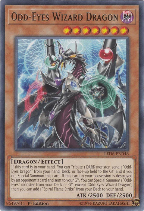 Odd-Eyes Wizard Dragon [LED6-EN046] Rare - for just $0.10! 