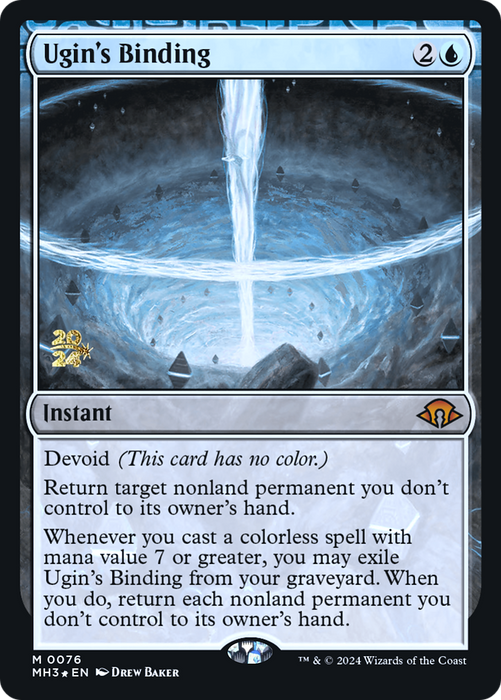 Ugin's Binding (PRE-076) - Modern Horizons 3 Promos: (devoid) Foil - for just $0.78! 