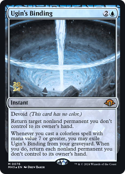 Ugin's Binding (PRE-076) - Modern Horizons 3 Promos: (devoid) Foil - for just $0.84! 