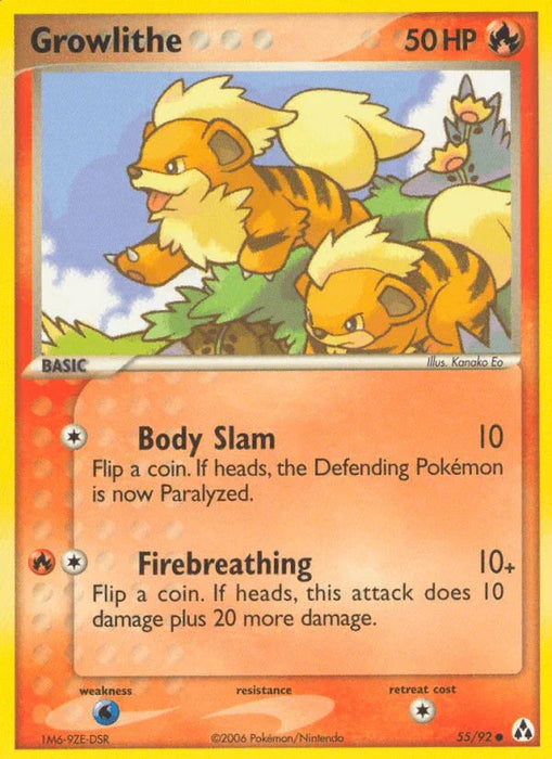 Growlithe (55/92) [EX: Legend Maker] - for just $2.20! 