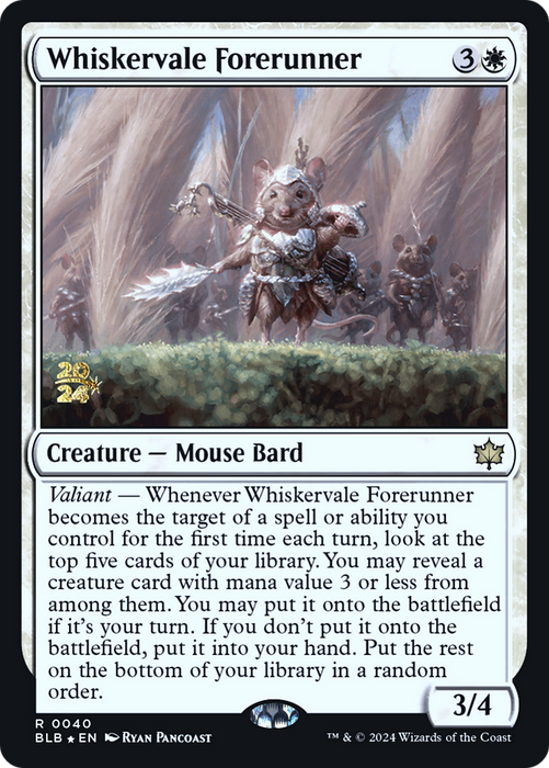 Whiskervale Forerunner (PRE-040) - Bloomburrow Promos Foil - for just $0.11! 