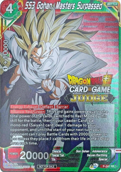 SS3 Gohan, Masters Surpassed (Level 2) (P-241) [Promotion Cards] - for just $13.35! 