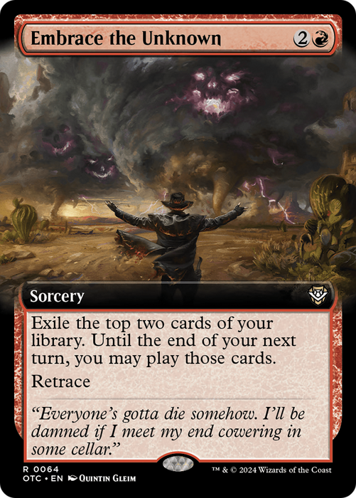 Embrace the Unknown (OTC-064) - Outlaws of Thunder Junction Commander: (Extended Art) - for just $0.36! 