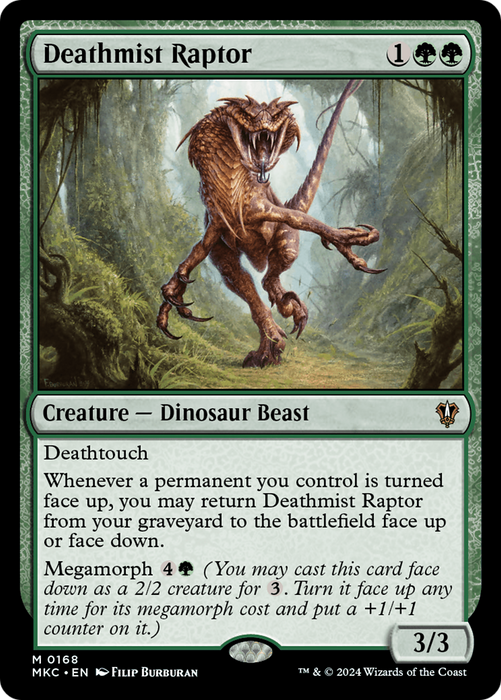Deathmist Raptor (MKC-168) - Murders at Karlov Manor Commander - for just $0.07! 